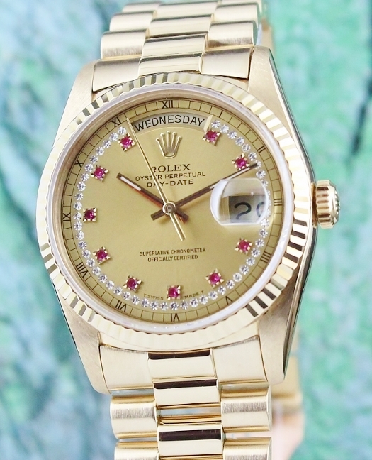 (image for) ROLEX 18K YELLOW GOLD OYSTER PERPETUAL DAY-DATE / 18238